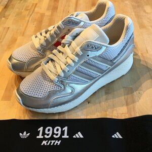 KITH x adidas Oregon Ultra Tech "White/Red/Silver Metallic" JQ9295 Sz 9.5 NO BOX
